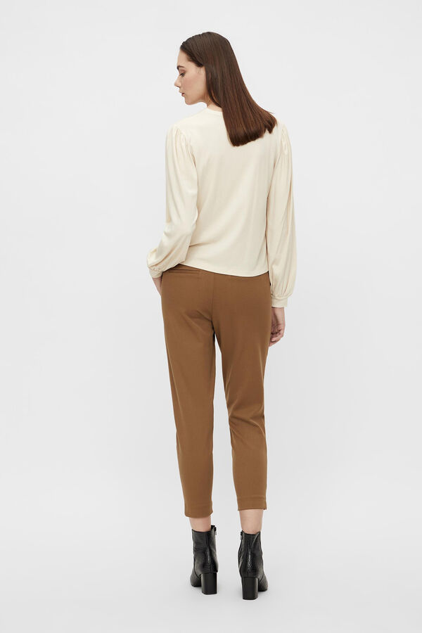 Cortefiel Straight trousers Brown