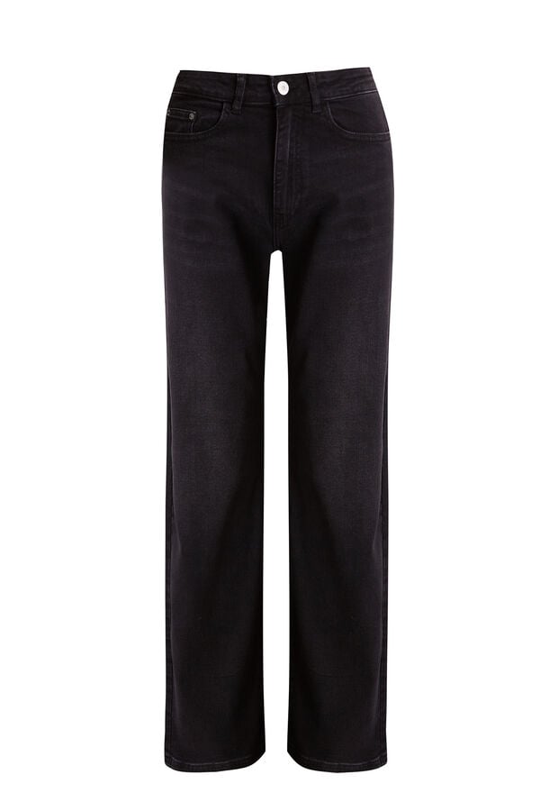 Slowlove Jeans abertura bajo Gris oscuro