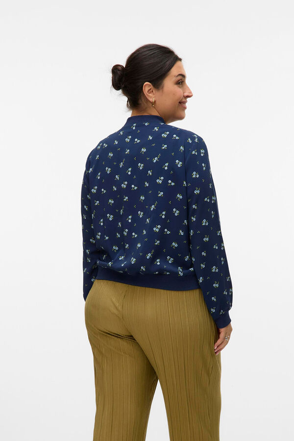 Vero Moda Curve Jaqueta bomber plus size Azul