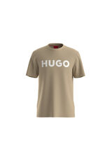 HUGO T-shirt de manga curta Tostado