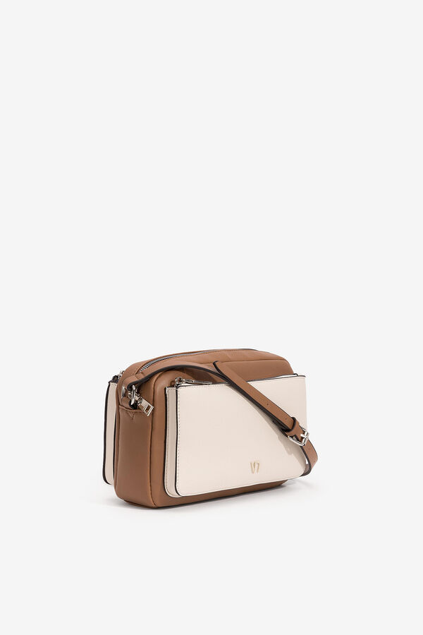 Vilanova Crossbody bag with three compartments Beige
