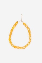 Cortefiel Resin bead necklace Gold