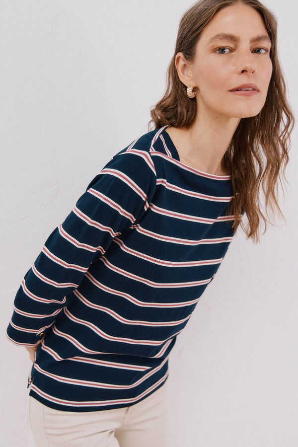 Cortefiel Essential boat neck T-shirt Multicolour