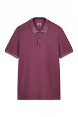 OOTO Polo piqué lavado bordado avión Vino