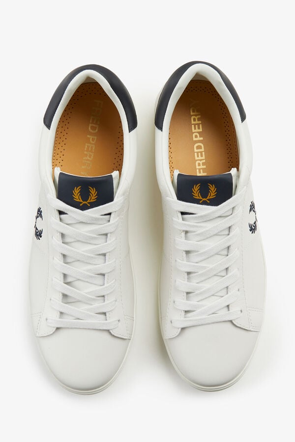 Fred Perry Sapatilhas Spencer pele Ecru