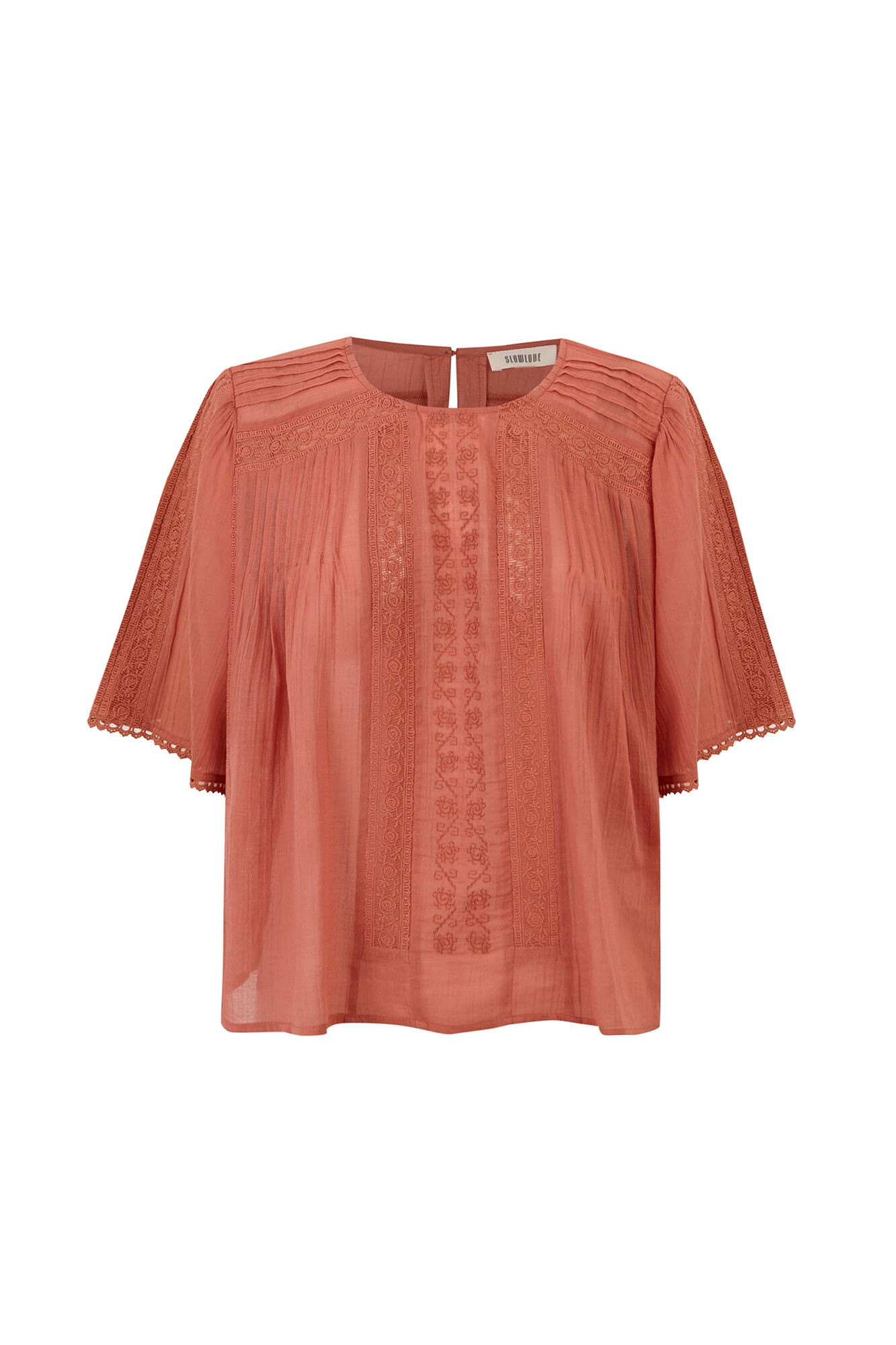 Slowlove Blusa detalles encaje