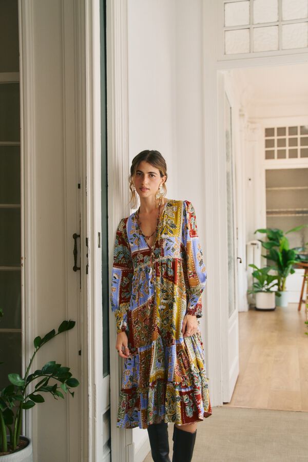 Jaase Vestido midi Monday Multicolorido