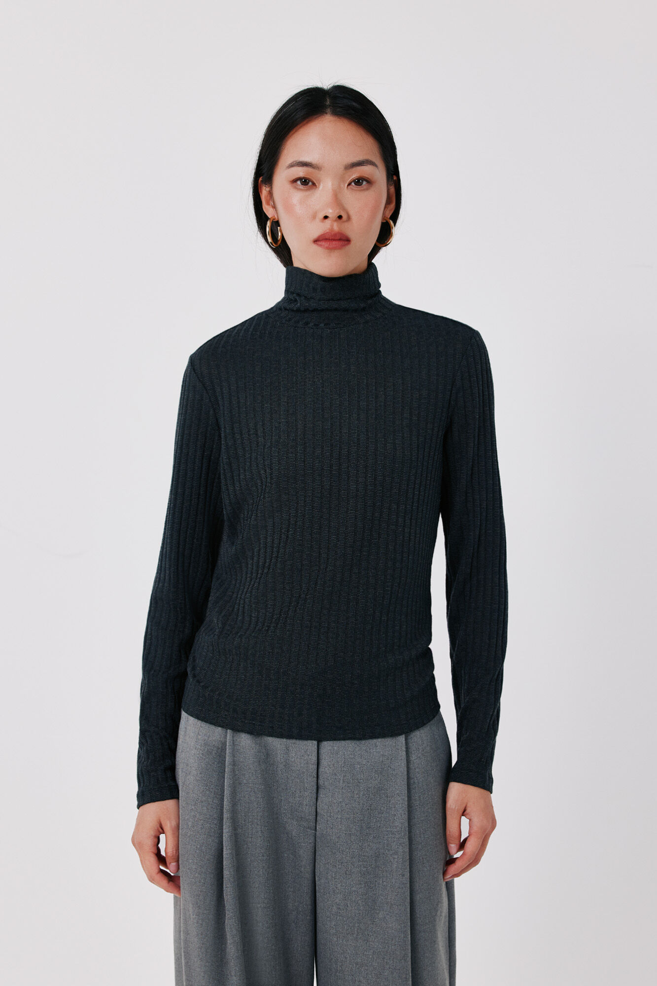 Cortefiel Knit high neck top