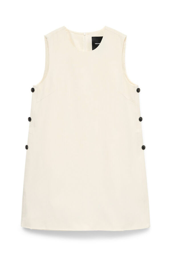 Vero Moda Vestido curto com bot&otilde;es laterais Tostado