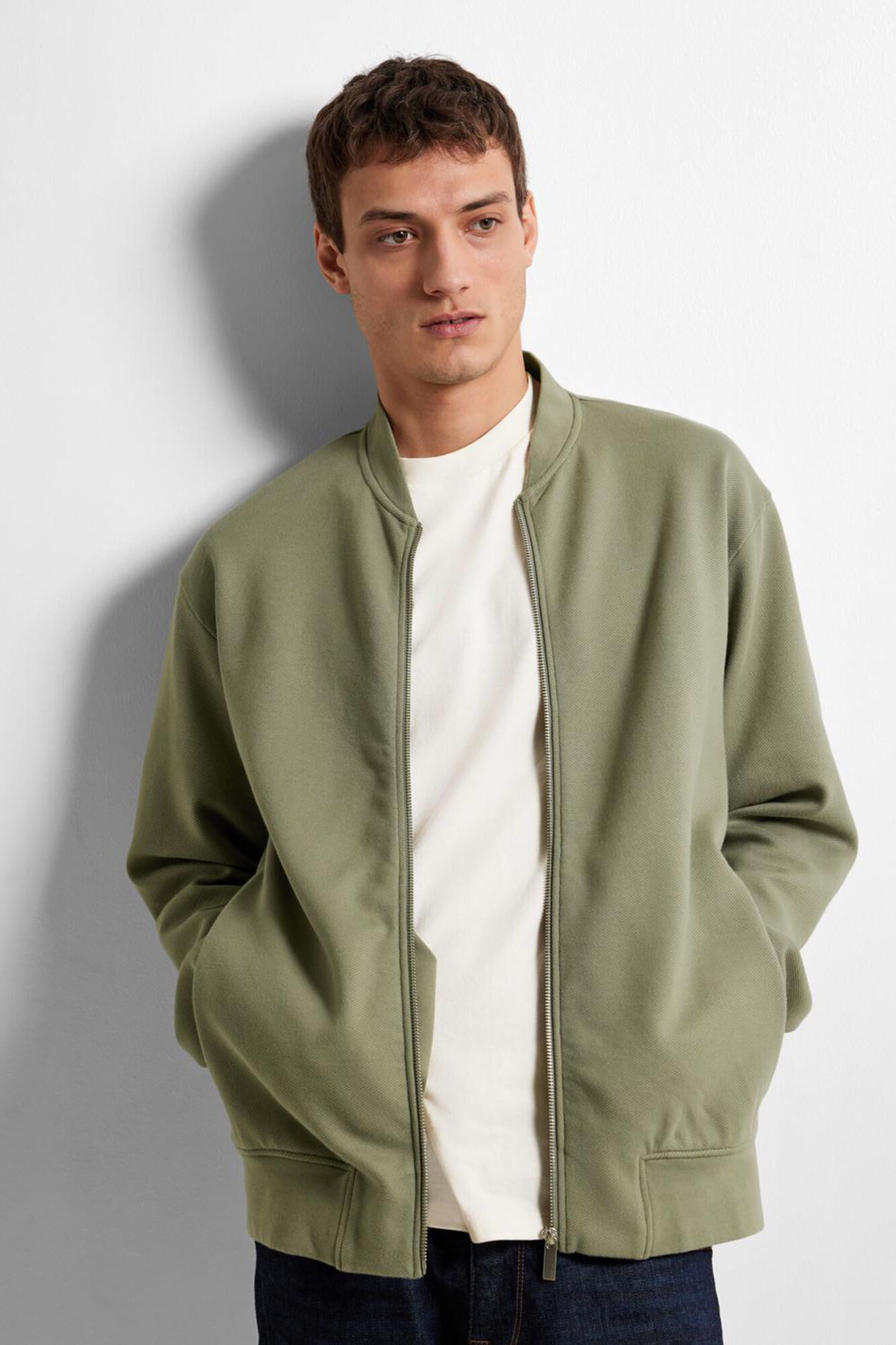 Bomber sweatshirt mens sales