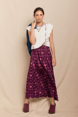 Slowlove Falda mido estampada Estampado morado