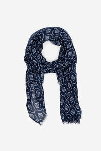 Cortefiel Geometric scarf Blue