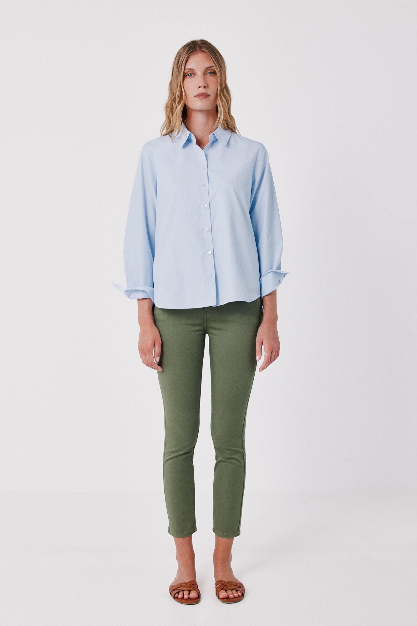 Cortefiel Coloured cropped skinny jeans
