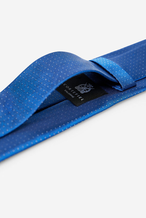 Cortefiel Natural silk tie Blue