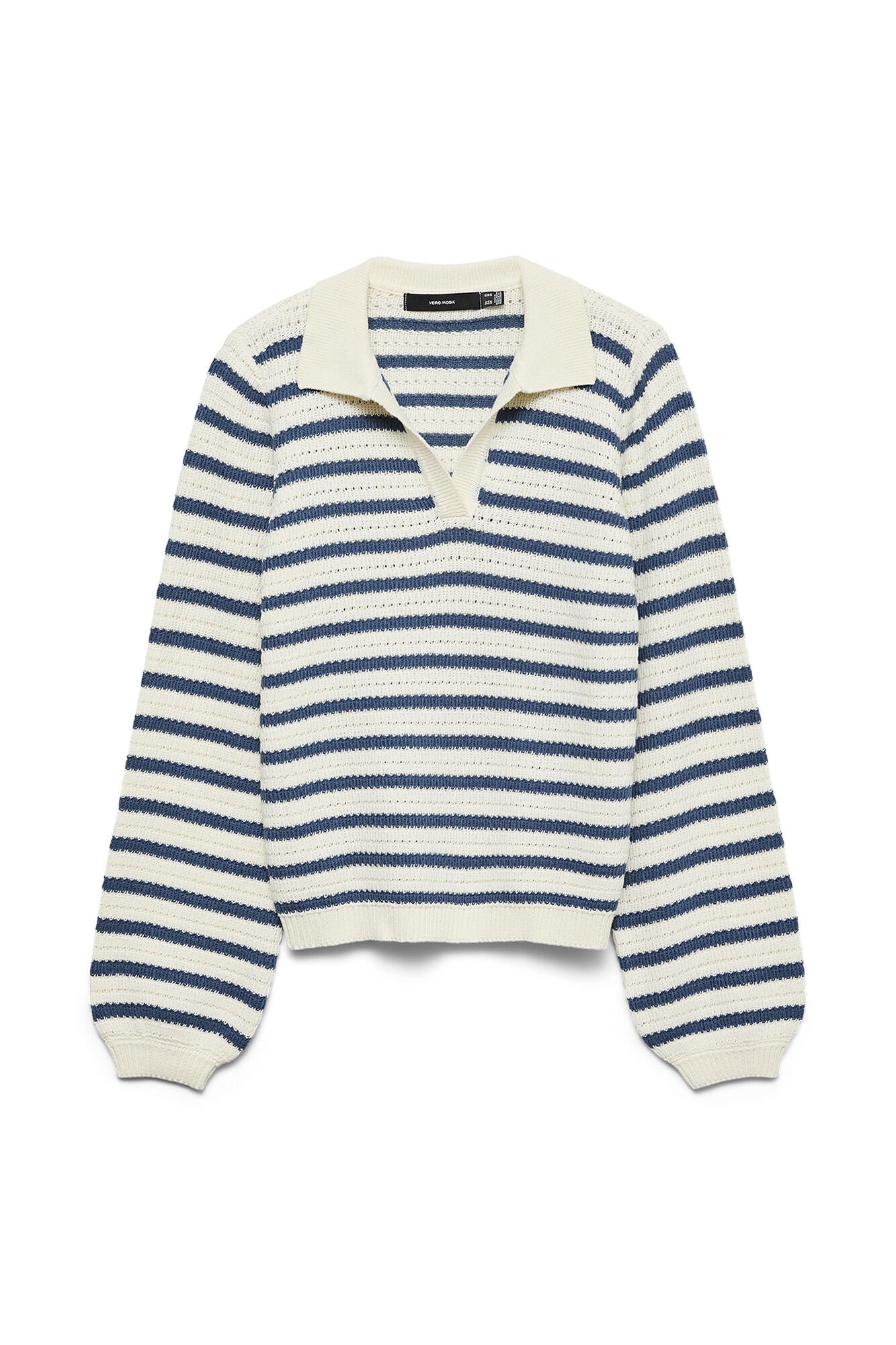 Vero Moda Polo manga comprida em malha calada