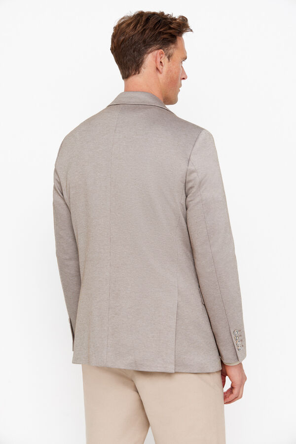 Cortefiel Jersey-knit blazer Beige