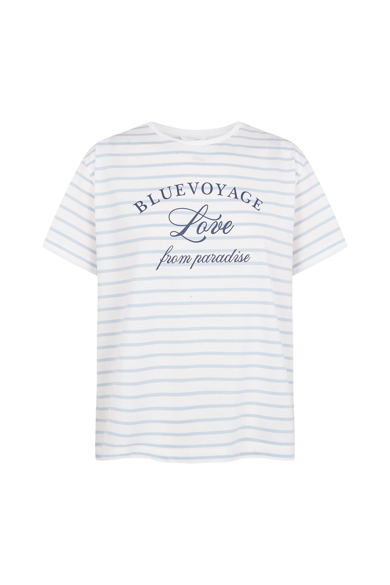 Cortefiel T-shirt riscas estampada