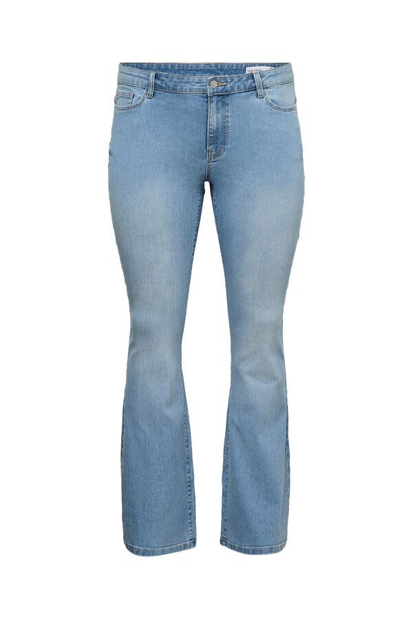 Vero Moda Curve Jeans boca de sino largos tamanho grande Azul