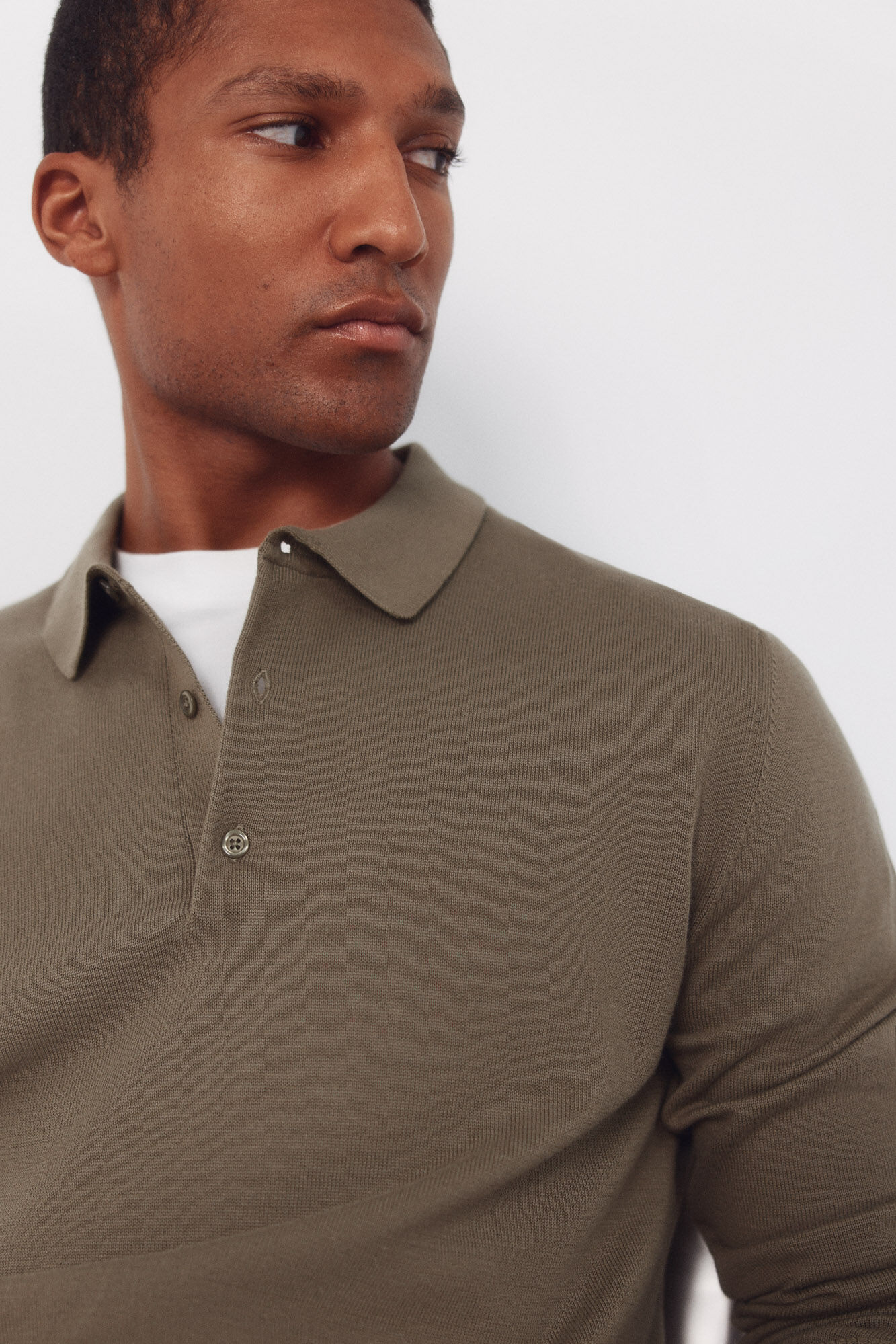 Cortefiel Jersey polo manga larga algod&oacute;n