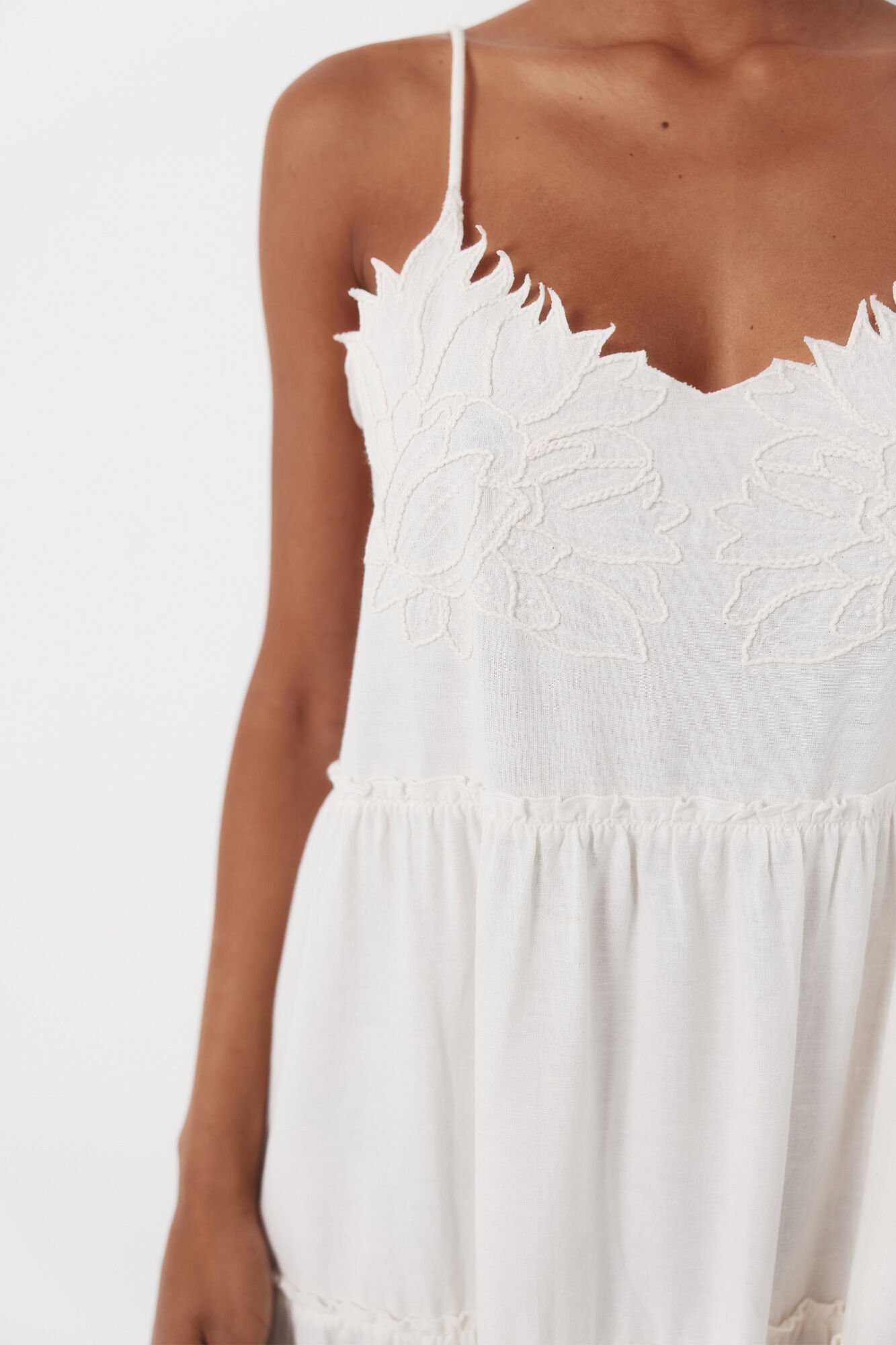 Cortefiel Floral embroidered dress
