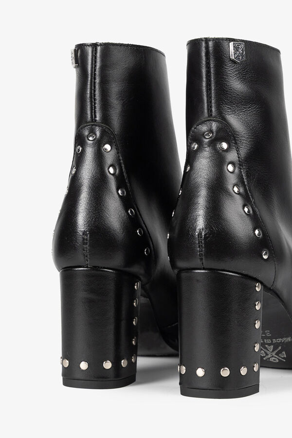 Popa Botim feminina de couro Athena Preto