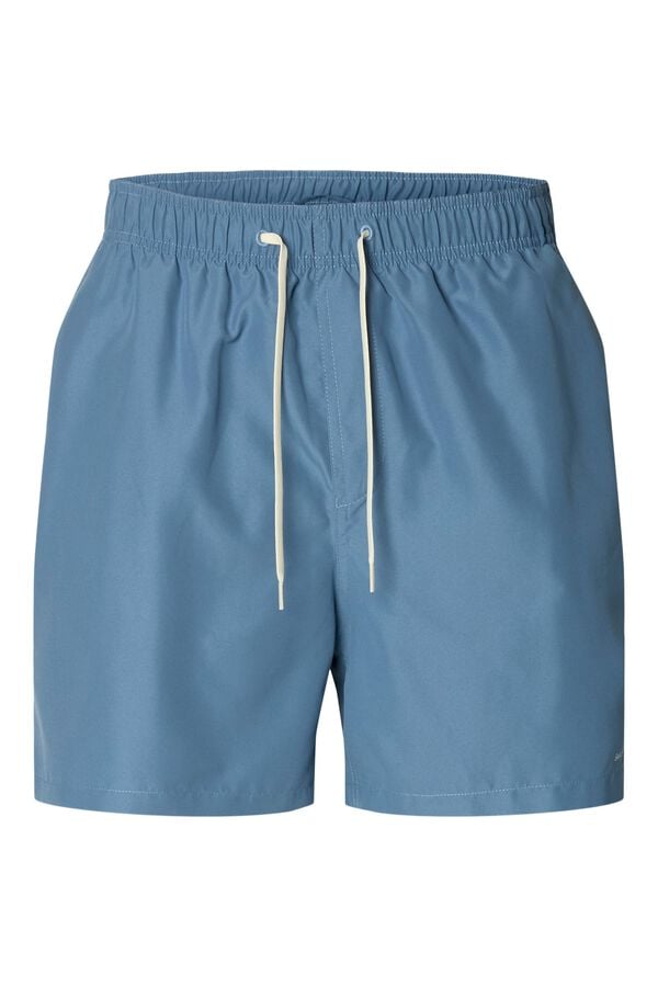 Selected Fato de banho liso Azul