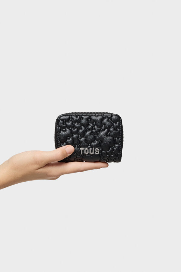 Tous TOUS Puffy Bear black wallet Black