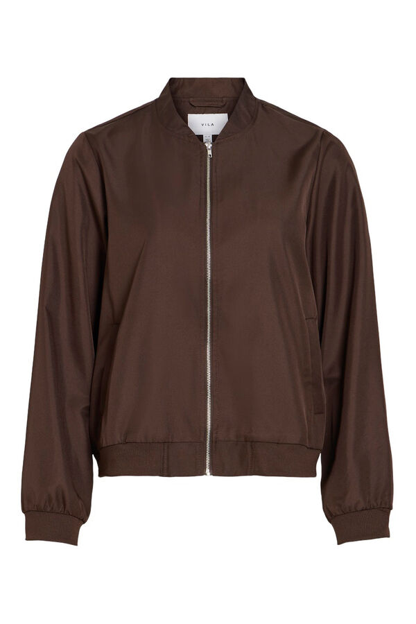Vila Casaco bomber acetinado Castanho