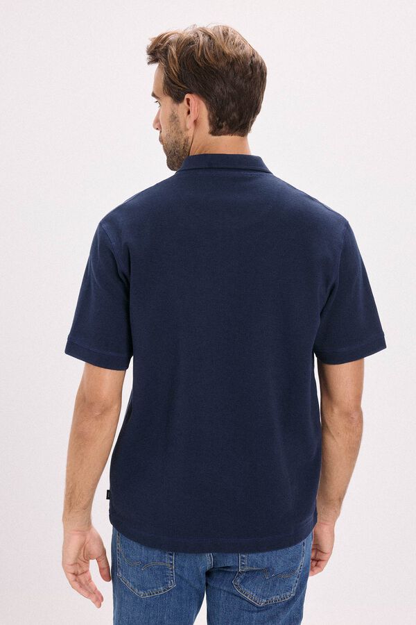 Jack & Jones T-shirt polo com fecho-éclair Azul
