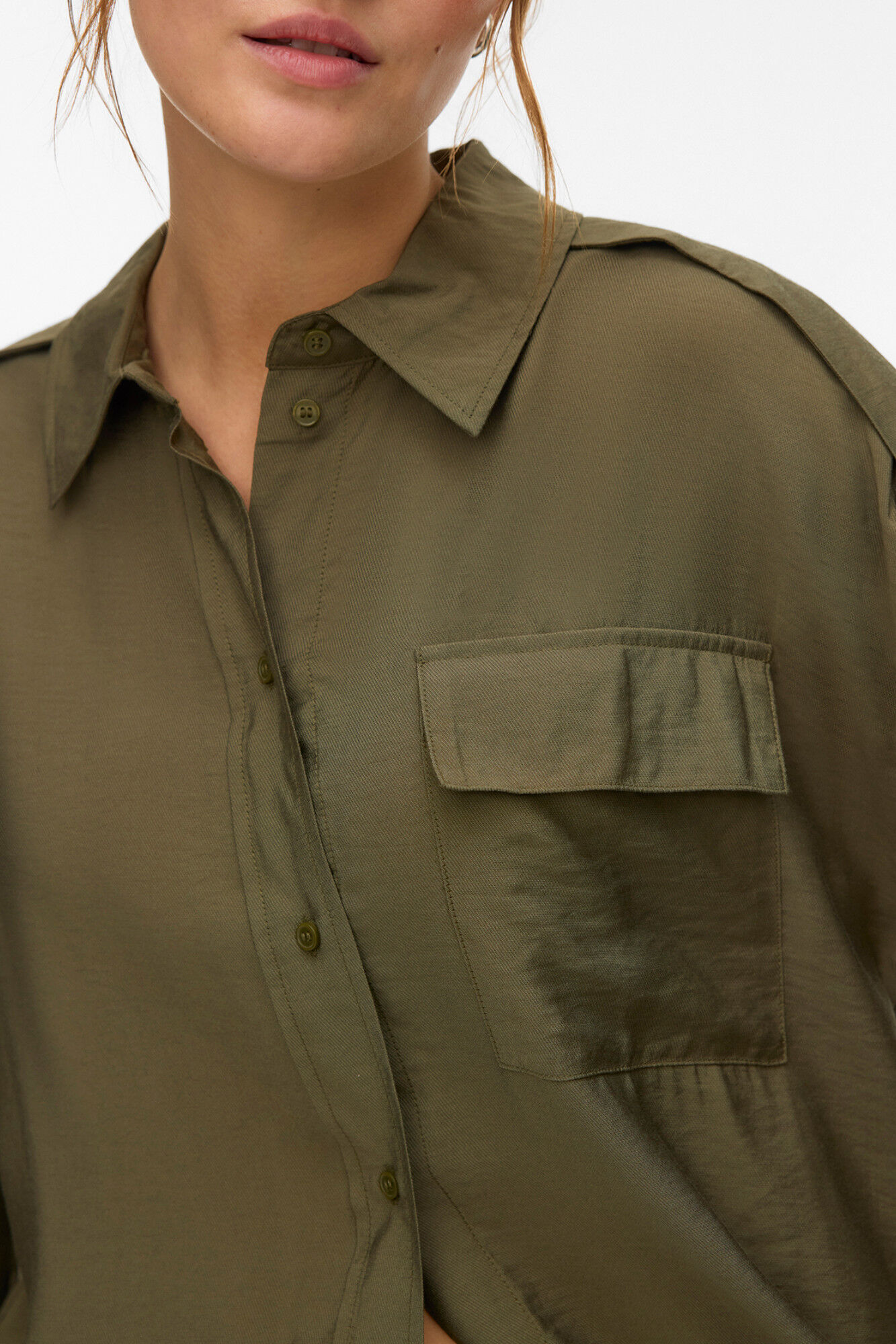 Vero Moda Camisa safari manga comprida