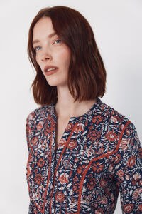 Cortefiel Padded mandarin blouse