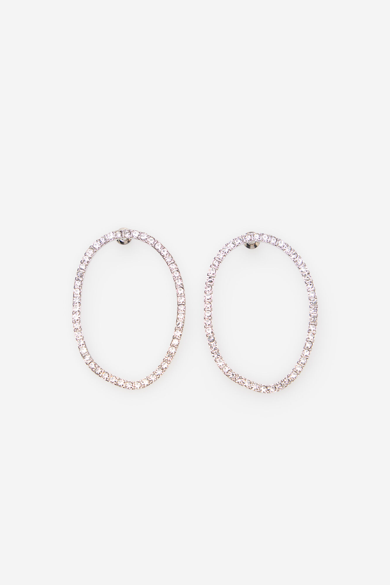 Cortefiel Rhinestone hoop earrings
