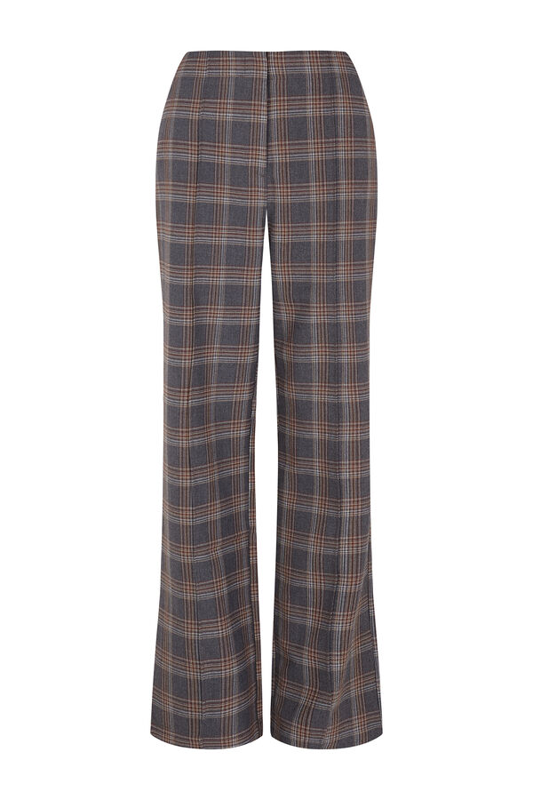 Cortefiel Women's tailored trousers Printed white