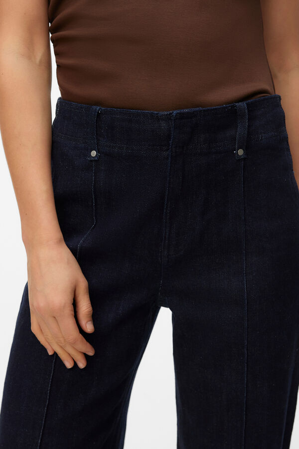 Vero Moda Cal&ccedil;a larga em ganga Azul