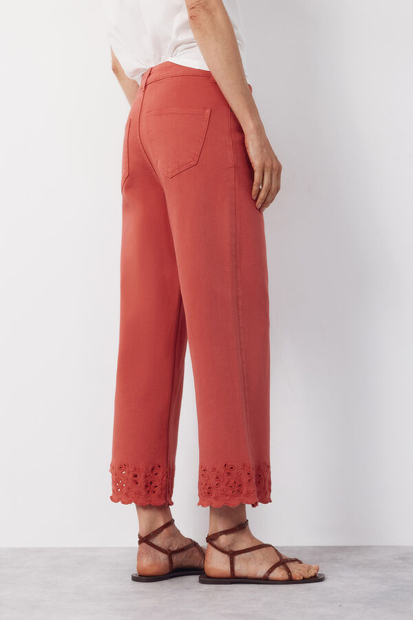 Cortefiel Linen tank top Coral