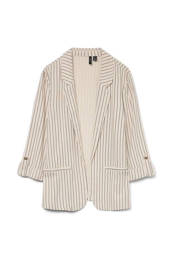 Vero Moda Blazer de mulher aberto com aba Castanho