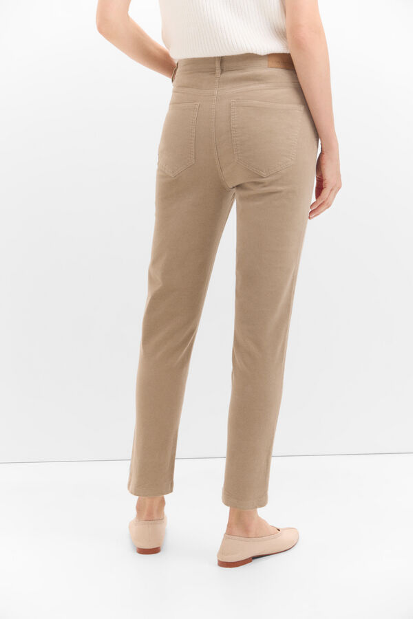 Cortefiel Corduroy Sensational Trousers Beige