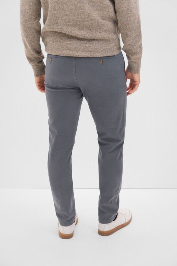 Cortefiel Slim fit chinos Grey