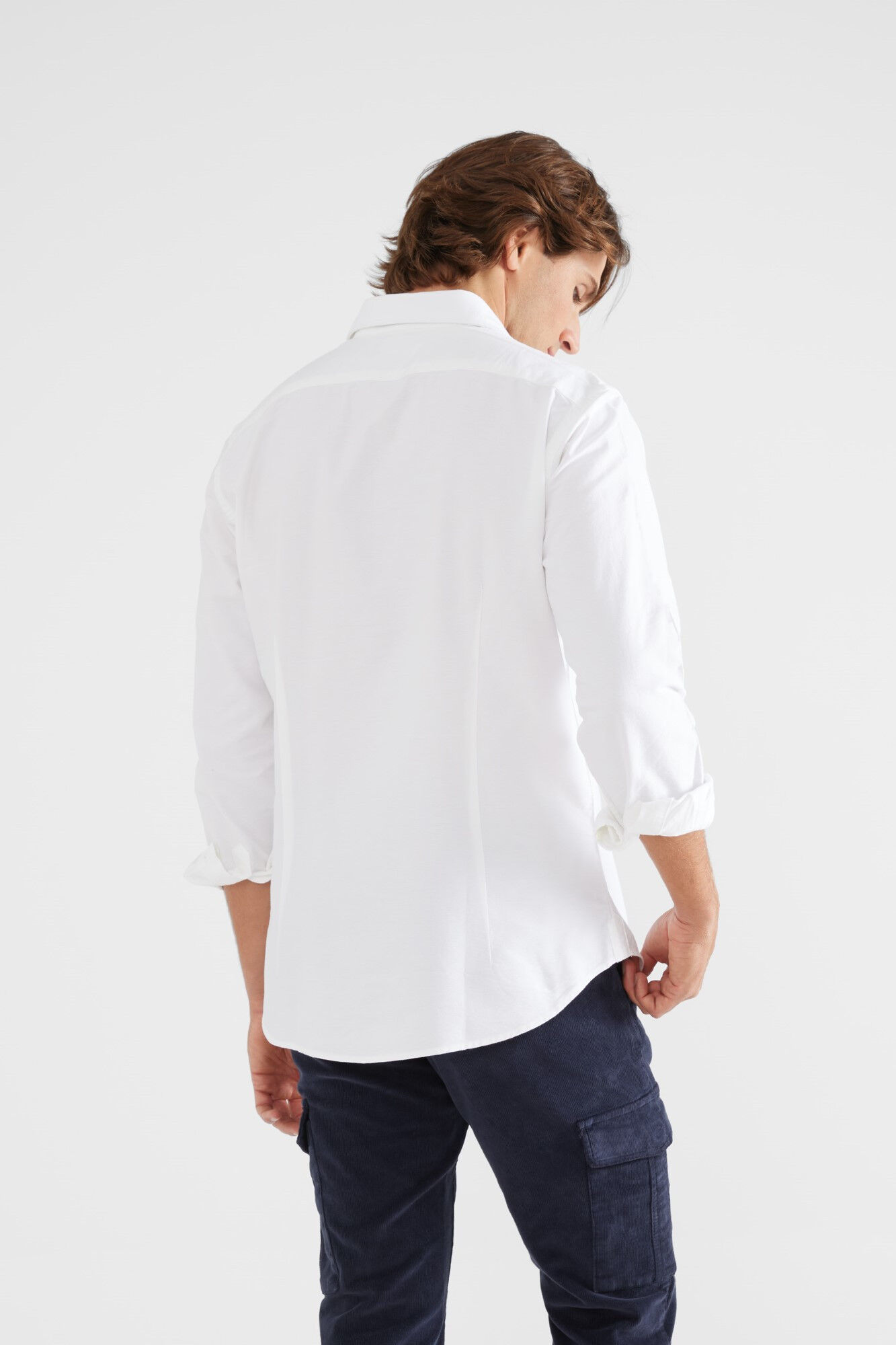 Camisa sport oxford cutaway blanca Chemises pour homme Cortefiel