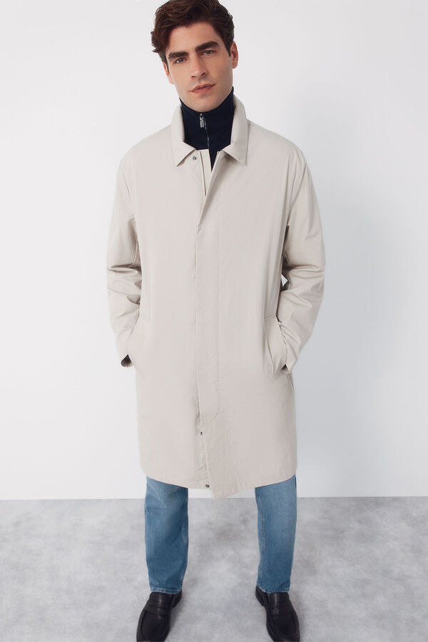 Cortefiel Technical trench coat Beige