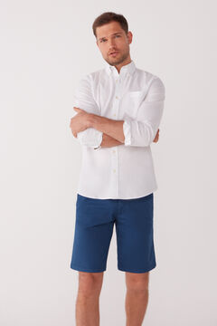 Cortefiel Plain Bermuda shorts Blue