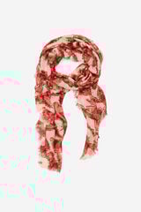 Cortefiel Scarf leaves Printed red