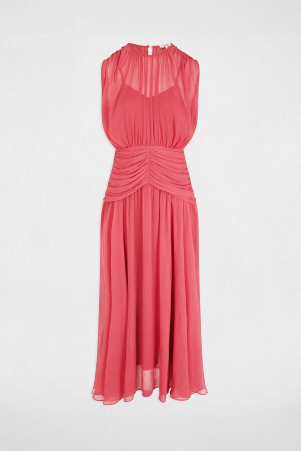 Morgan Draped long dress Pink