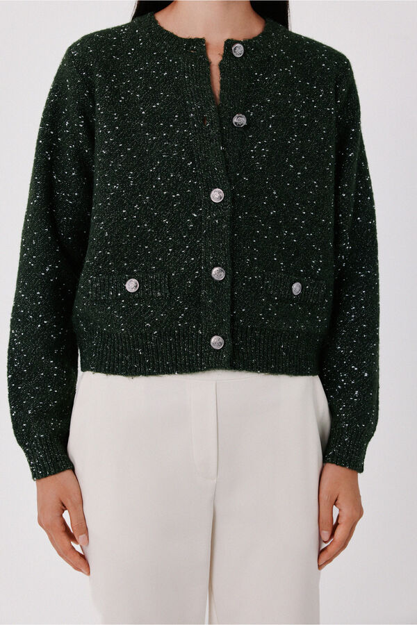 Cortefiel Short button jacket Kaki