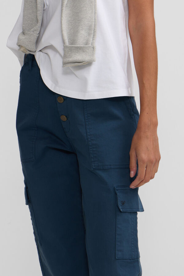 Silbon Calça cargo Azul