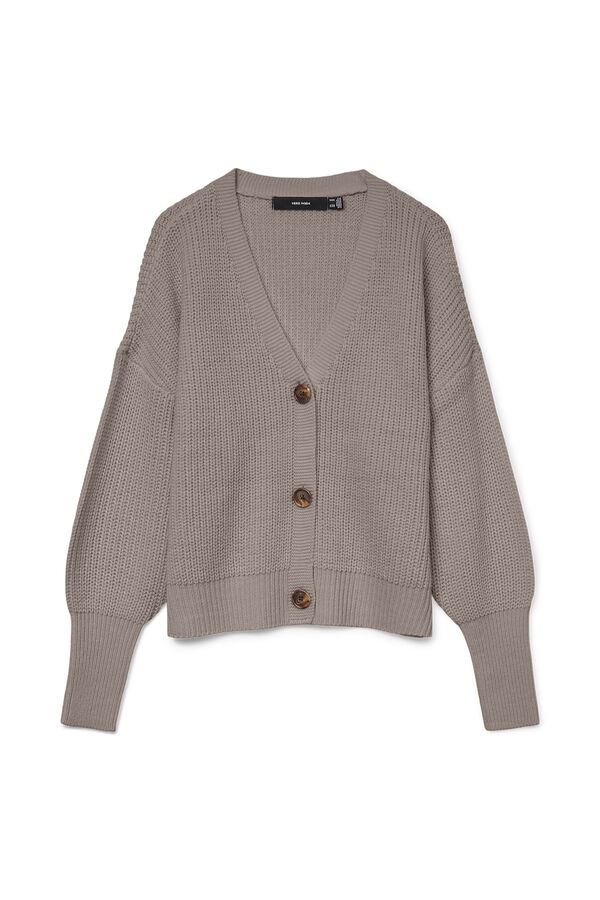 Vero Moda Long sleeve button-up cardigan Beige