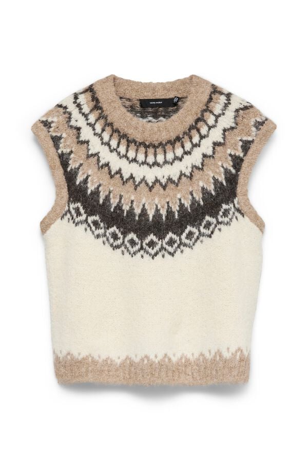 Vero Moda Greca knit gilet Beige