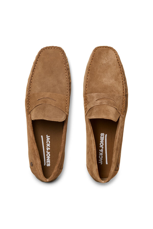 Jack & Jones Mocasín cerrado de gamuza de piel Marrón