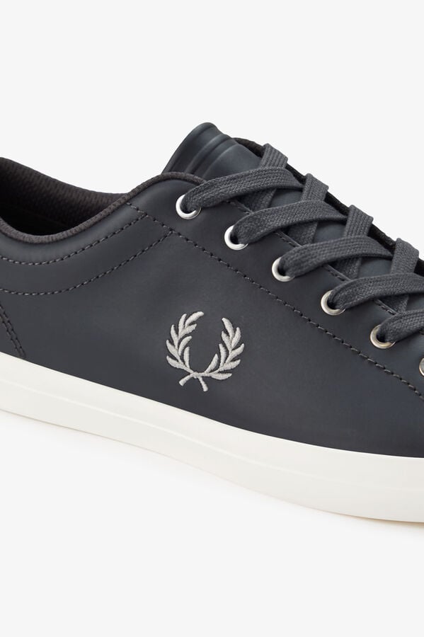 Fred Perry Tênis de couro básico Cinzento