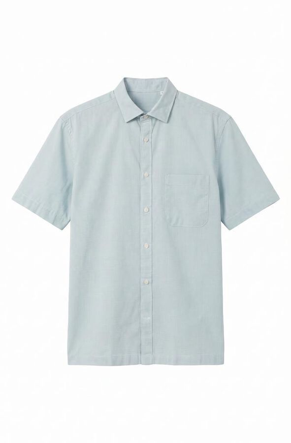 Cortefiel Gingham short sleeve shirt Green